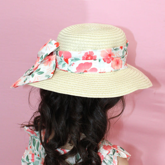 VESTIDO FLORES CON SOMBRERO