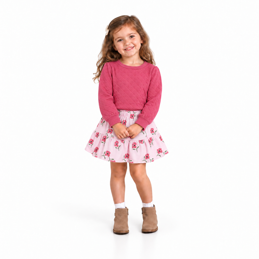 CONJUNTO FALDA FLORES Y SWEATER CARTERS