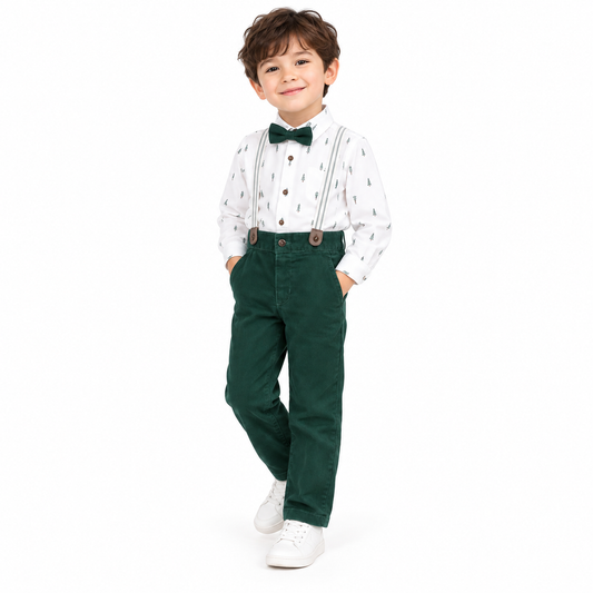 CONJUNTO NIÑO PINO NAVIDEÑO 4PZAS CARTERS