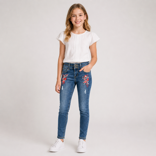 PANTALON CON BORDADO