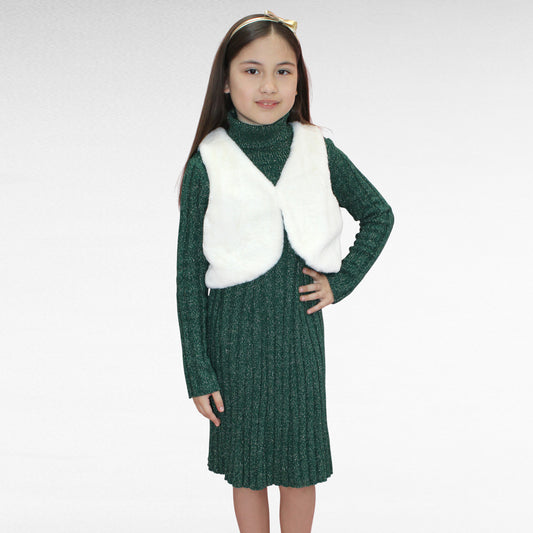 VESTIDO TEJIDO CON CHALECO