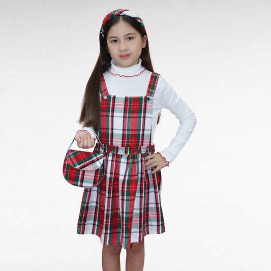 VESTIDO CUADROS 5 PZAS