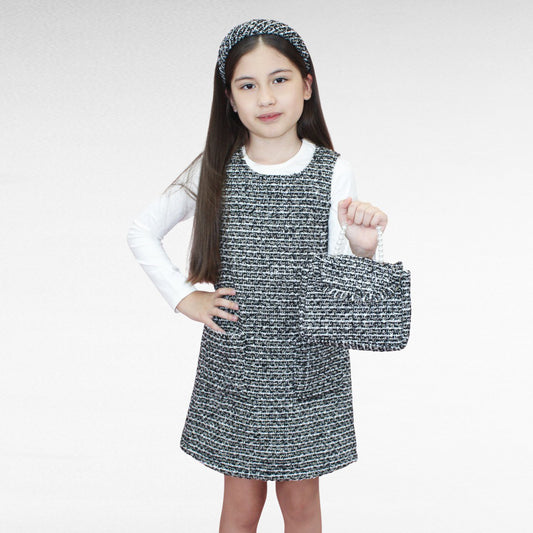 VESTIDO CON BOLSO Y DIADEMA