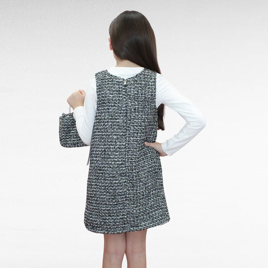 VESTIDO CON BOLSO Y DIADEMA