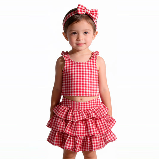 CONJUNTO NIÑA CUADROS 3 PIEZAS