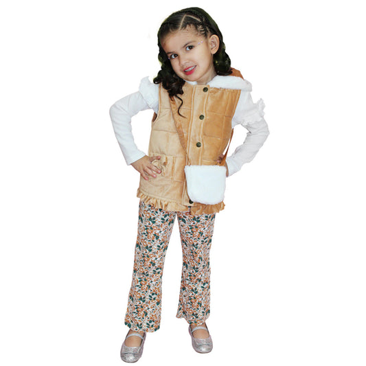 CONJUNTO NIÑA CHALECO 4 PZAS