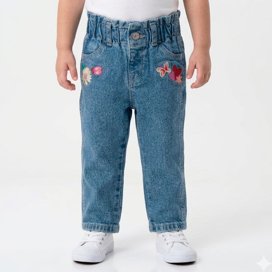 PANTALON BORDADO CORAZON Y MARIPOSA GAP