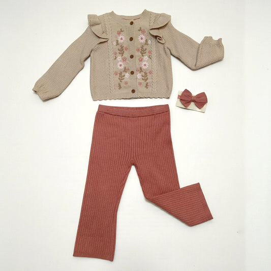 CONJUNTO NIÑA TEJIDO 3 PZAS