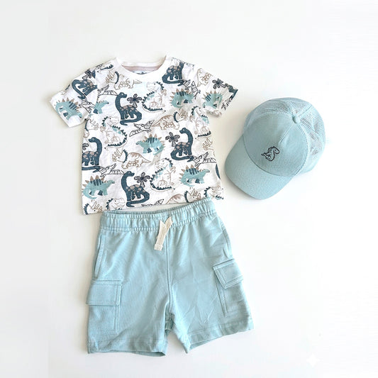 CONJUNTO CON GORRA DINO