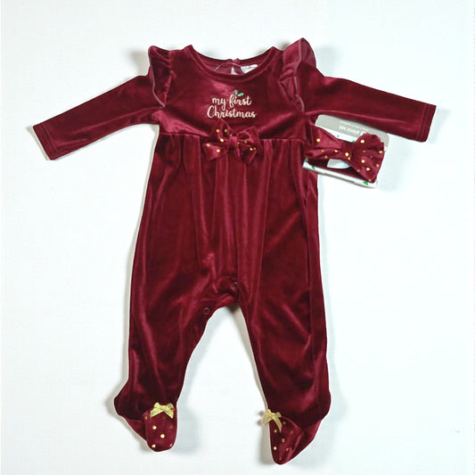 MAMELUCO TERCIOPELO CON DIADEMA