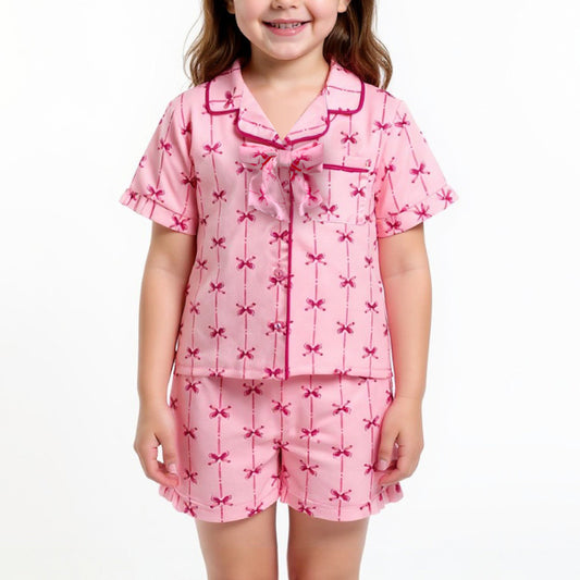 PIJAMA SATIN MOÑOS 3 PIEZAS