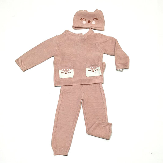 CONJUNTO TEJIDO CON GORRO OSITO