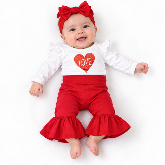 CONJUNTO LOVE NIÑA 3 PZAS