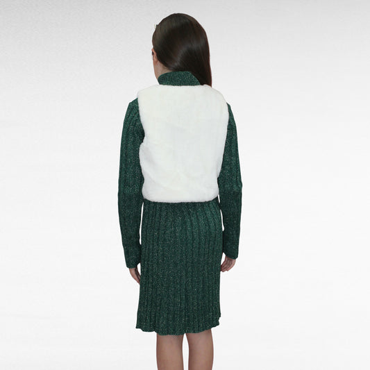 VESTIDO TEJIDO CON CHALECO