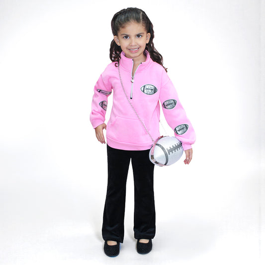 CONJUNTO DE PANTS CON BOLSO DE PEDRERIA