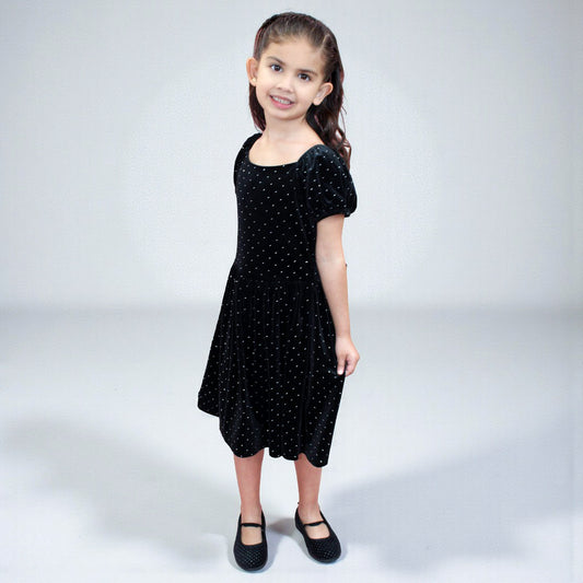 VESTIDO TERCIOPELO CON GLITER