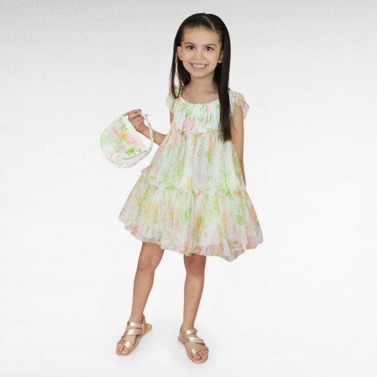 VESTIDO FLOREADO CON BOLSO