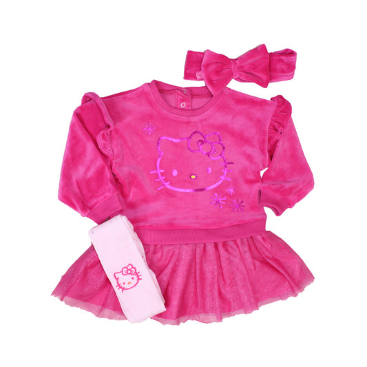 VESTIDO 3 PZAS HELLO KITTY