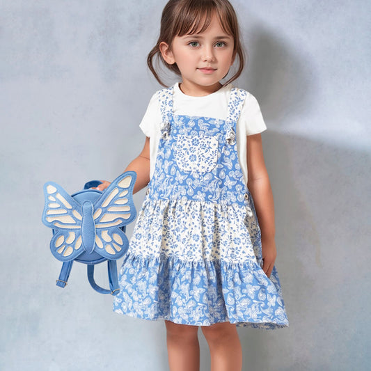 JUMPER MARIPOSAS  CON BOLSO Y DIADEMA