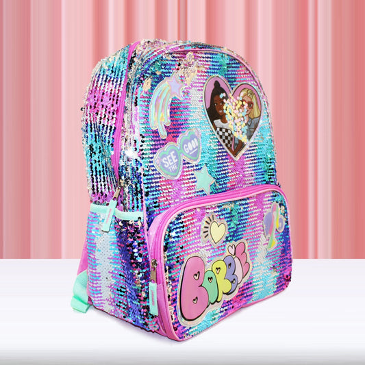 MOCHILA LENTEJUELA BARBIE